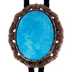Turquoise Antique Scroll Bolo Tie