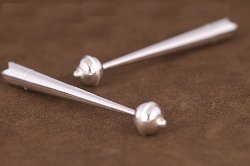 Sterling Silver Bolo Tips - 8mm Bead