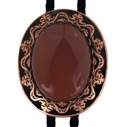 Carnelian Antique Design Bolo Tie